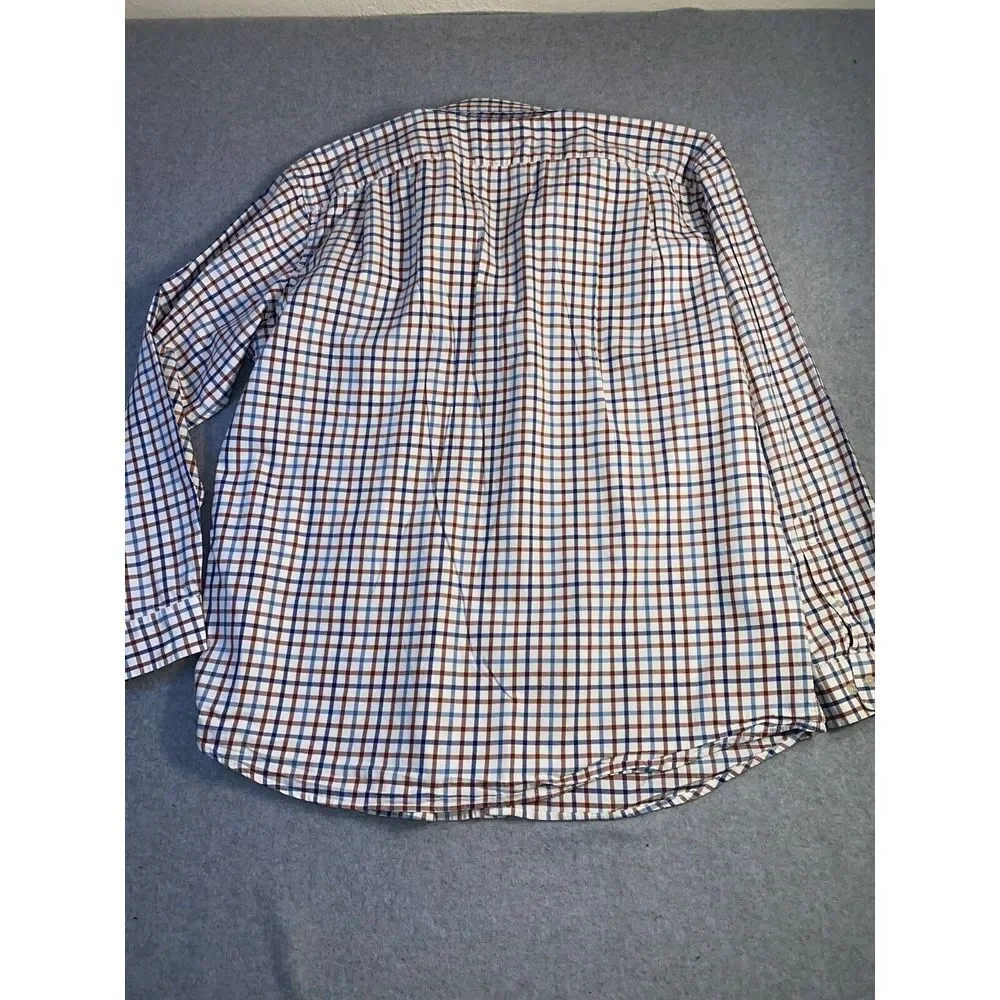Eddie Bauer Shirt Mens XL Multi Plaid‎ Long Sleeve Button Down Cotton
